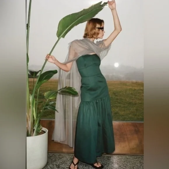 Zara Topstitched Midi Dress - Picture 16 of 17